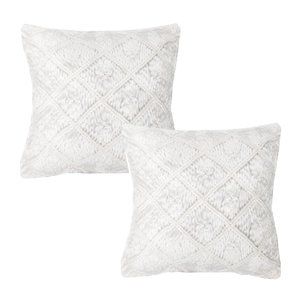 NWT Opalhouse Toss Pillow, White 18"x18" Set of 2